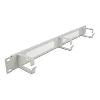 Delock Delock 19" kábelrendező fésűs panel, 3 hurokkal 1U, szürke (66542)