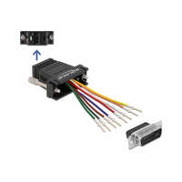Delock Delock Fekete D-Sub 15-tűs apa RJ45 anya összekötő adapter (66647)