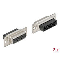 Delock Delock D-Sub HD 26 tűs krimpelhető hüvely, fém 2 db. (66724)
