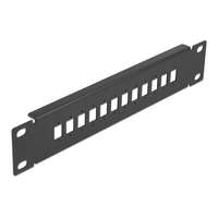 Delock Delock 10 optikai szálas patch panel 12 portos SC Simplex / LC Duplex-hez 1U fekete (66801)