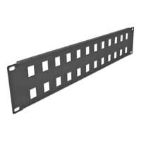 Delock Delock 19 24 portos fekete Keystone Patch Panel 2U (66837)