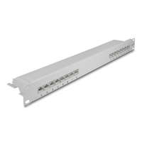 Delock Delock 19 patch panel 16 porttal Cat.6A 1U szürke (66877)