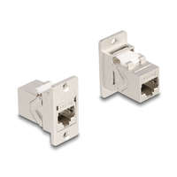 Delock Delock Panel tartó RJ45 Keystone modul kapcsoló anya - anya Cat.6A fém kúpos