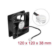 Delock Delock Axiális ventilátor 12 V DC, 120 x 120 x 38 mm fekete