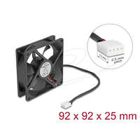 Delock Delock Axiális ventilátor 24 V DC, 92 x 92 x 25 mm fekete