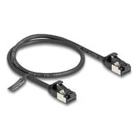 Delock Delock RJ45 kábel apa - apa Cat.8.1 flexibilis 0,5 m fekete (80182)