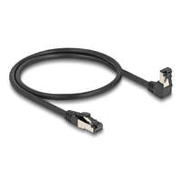 Delock Delock RJ45 hálózati kábel Cat.8.1 S/FTP 90 fokban lefelé hajló / egyenes 0,5 m fekete (80399)