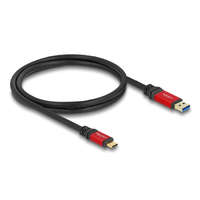 Delock Delock USB 10 Gbps kábel USB A-típusú apa - USB Type-C apa 1 m piros fém (80617)