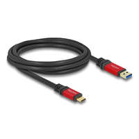 Delock Delock USB 10 Gbps kábel USB A-típusú apa - USB Type-C apa 2 m piros fém (80618)
