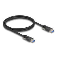 Delock Delock USB 5 Gbps kábel A-típusú apa - A-típusú apa 19 mm-es csavar távolsággal 1 m, fekete
