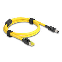 Delock Delock kábel RJ45 dugó Cat.6-Mini I/O 8 tűs D-alakú 2-es típusú dugó 1 m sárga