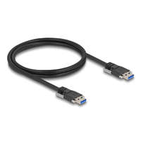 Delock Delock USB 5 Gbps kábel A-típusú apa - A-típusú apa 19 mm-es csavar távolsággal / M3-as csavarok 1 m, fekete