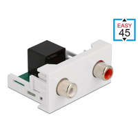 Delock Delock Easy 45 modul, 2 x RCA anya - RJ45 anya port 22,5 x 45 mm (81341)