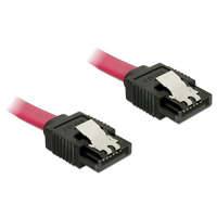 Delock Delock SATA 6Gbps 10cm egyenes-egyenes piros kábel (82674)