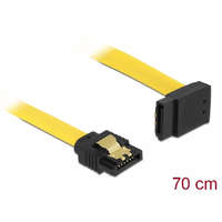Delock Delock SATA 6 Gb/s kábel egyenes - fölfelé 90 fok 70 cm sárga (82812)