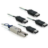 Delock Delock mini SAS 26 tűs - 4db eSATA kábel (SFF 8088 - 4db eSATA) 1m (83064)
