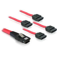 Delock Delock mini SAS 36 tűs - 4db SATA 7 tűs kábel (SFF 8087 - 4db SATA) 1m (83074)