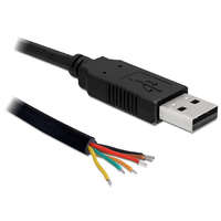 Delock Delock konverter, USB 2.0 apa > soros-TTL 6 nyílt kábel, 1.8 m (3.3 V) (83117)