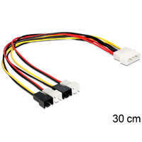 Delock Delock Molex 4 pin apa > 4 x 2 pin ventillátor tápkábel (83343)