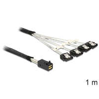 Delock Delock Mini SAS HD x 4 SFF 8643 apa > 4 x SATA 7 Pin anya kábel, 1 m (83393)