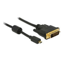 Delock Delock HDMI-kábel Micro-D-csatlakozódugóval > DVI 24+1 csatlakozódugó 2 m (83586)