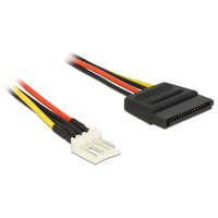 Delock Delock tápkábel SATA 15 tűs apa > 4 tűs floppy apa 40 cm (83878)
