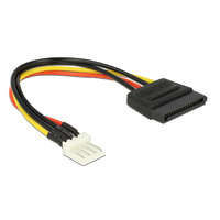 Delock Delock Tápkábel SATA 15 tűs apa > 4 tűs floppy apa 15 cm (83918)