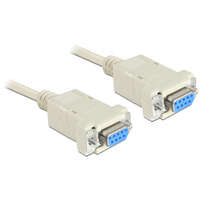 Delock Delock soros null modem kábel, 9 pin anya / anya, 1,8 m (84077)