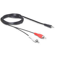 Delock Delock audio DC jack 3.5 mm kábel, apa > 2 x RCA apa, 10 m (84277)
