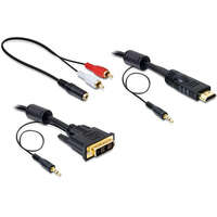 Delock Delock DVI - HDMI kábel hanggal, apa - apa 2m (84455)