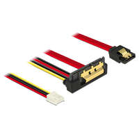 Delock Delock SATA-kábel, 6 Gb/s, 7 tus csatlakozóhüvely + 4 tus Floppy-csatlakozóhüvely > 22 tus SATA-csat (85235)