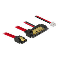 Delock Delock SATA-kábel, 6 Gb/s, 7 tus csatlakozóhüvely + 2 tus csatlakozóhüvely > 22 tus SATA-csatlakozóh (85240)