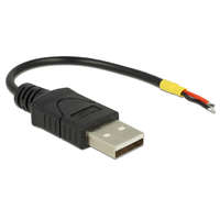 Delock Delock Kábel USB 2.0 A-típusú csatlakozódugóval > 2 db nyitott vezetékkel, 10 cm Raspberry Pi (85250)
