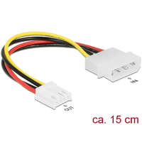 Delock Delock Tápkábel 4 pin apa > 4 pin floppy anya 15 cm (85337)