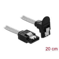 Delock Delock SATA 6 Gb/s kábel egyenes - lefelé 90fok 20 cm áttetsző (85344)