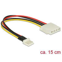 Delock Delock Tápkábel, 4 tűs Floppy-csatlakozódugó > 4 tűs Molex-csatlakozóhüvely, 15 cm (85456)