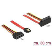 Delock Delock SATA-kábel, 6 Gb/s, 7 tűs csatlakozóhüvely + 15 tűs SATA-csatlakozódugó > 22 tűs SATA-csatlak (85515)