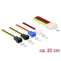 Delock Delock Tápkábel 4 tűs apa Molex csatlakozó > 4 x 2 tűs ventilátor csatlakozó (12 V / 7 V / 5 V) 20 c (85516)