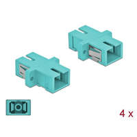 Delock Delock SC optikai szálas csatlakozó simplex anya - SC simplex anya, multimódosú 4 db. világoskék (85994)