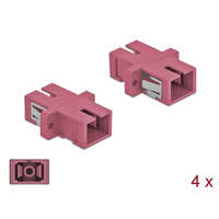 Delock Delock SC optikai szálas csatlakozó simplex anya - SC simplex anya, multimódosú 4 db. ibolya (85995)