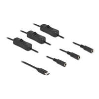 Delock Delock USB Type-C apa 3 db. DC 5,5 x 2,1 mm anya csatlakozójú, 1 méter hosszú kábel (86801)
