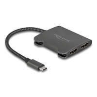Delock Delock Elosztó USB Type-C csatlakozóval (DP alternatív mód támogatás) 2 db. HDMI MST (87778)