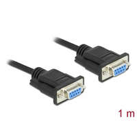 Delock Delock Soros RS-232 D-Sub 9 kábel anya - anya null modem vékony csatlakozó kerettel - CTS / RTS auto (87786)