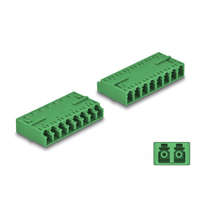 Delock Delock Optikai szál kapcsolat HD LC Octuplex anya - LC Octuplex anya zöld (87929)