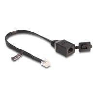 Delock Delock Kábel RJ12 apa - RJ12 anya védő fedéllel 20 cm, fekete (88009)