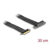 Delock Delock PCI Expressz riser kártya x4 apa - x4 szlot 90 -os szögben kábellel 30 cm hosszú (88025)