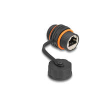 Delock Delock Kábel csatlakoztató RJ45 anya - RJ45 anya Cat.6A M20 cérnával és védő kupakkal IP68 por és vízhatlan (88145)
