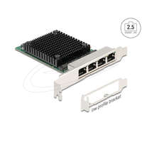Delock Delock PCI Express x4 hálózati kártya 2.5 Gigabit LAN 4 x RJ45 RTL8125