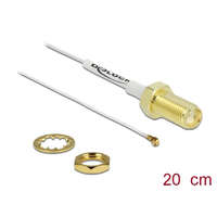 Delock Delock Antenna kábel SMA anya válaszfali csatlakozóval apa MHF II-dugó 0.81 20 cm menethossz 10 mm (89052)