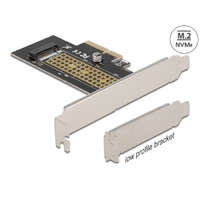 Delock Delock PCI Express x4-kártya - 1 x belső NVMe M.2 Key M 80 mm - alacsony profilú formatényező (90047)